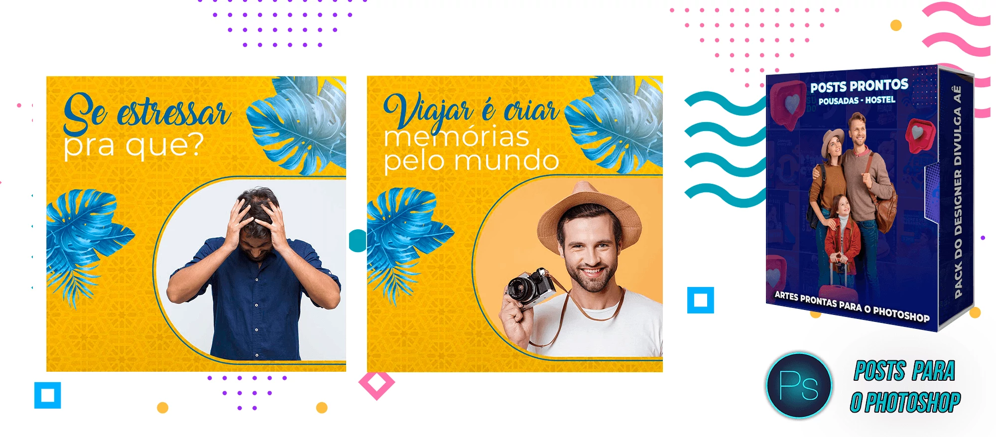 Pack de Posts Prontos com Legendas para Pousadas - Hostel - Photoshop - Imagem 10