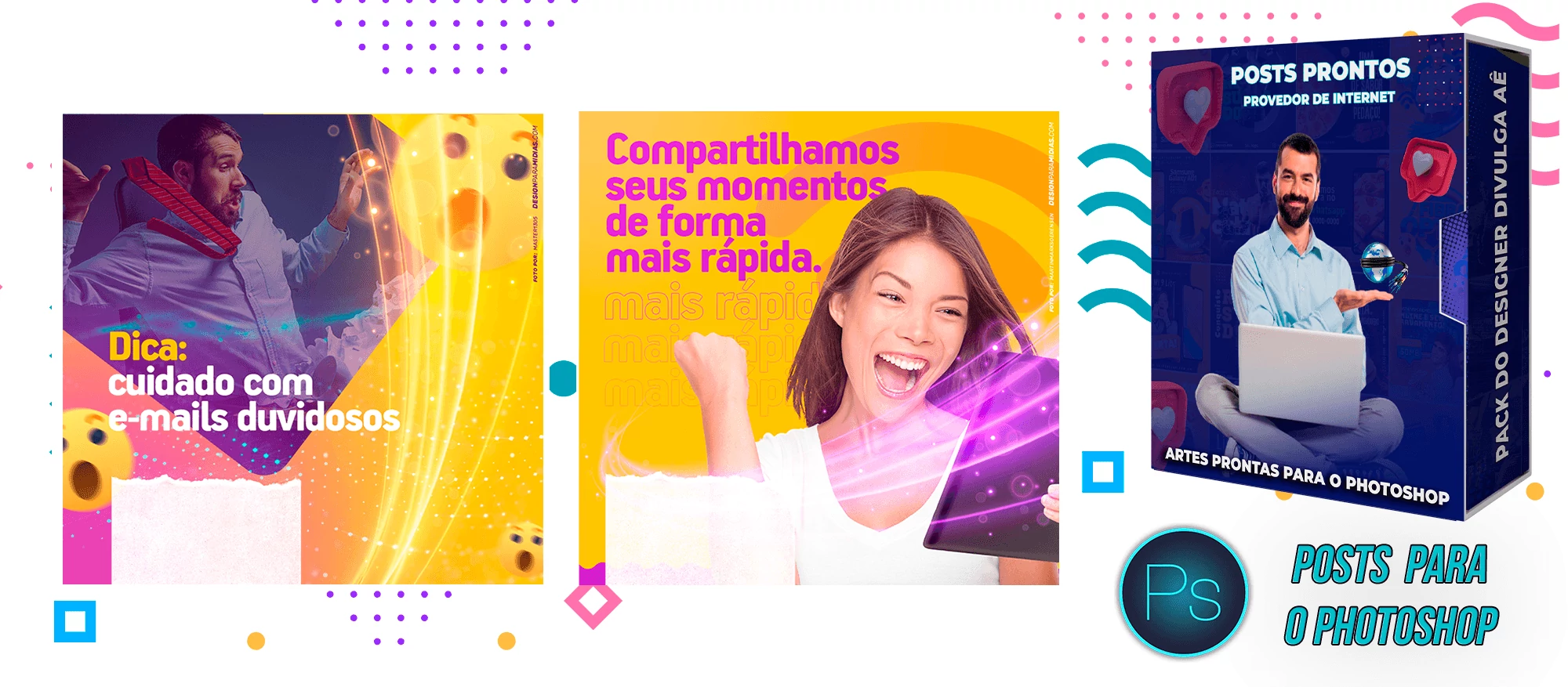 Mega Pack de Posts Editáveis - Provedores e Revenda de Internet - Photoshop - Imagem 32