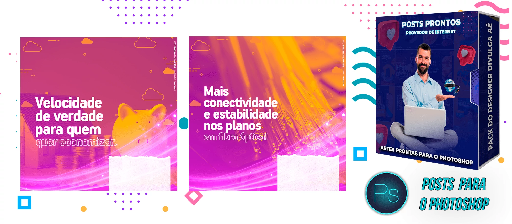 Mega Pack de Posts Editáveis - Provedores e Revenda de Internet - Photoshop - Imagem 33