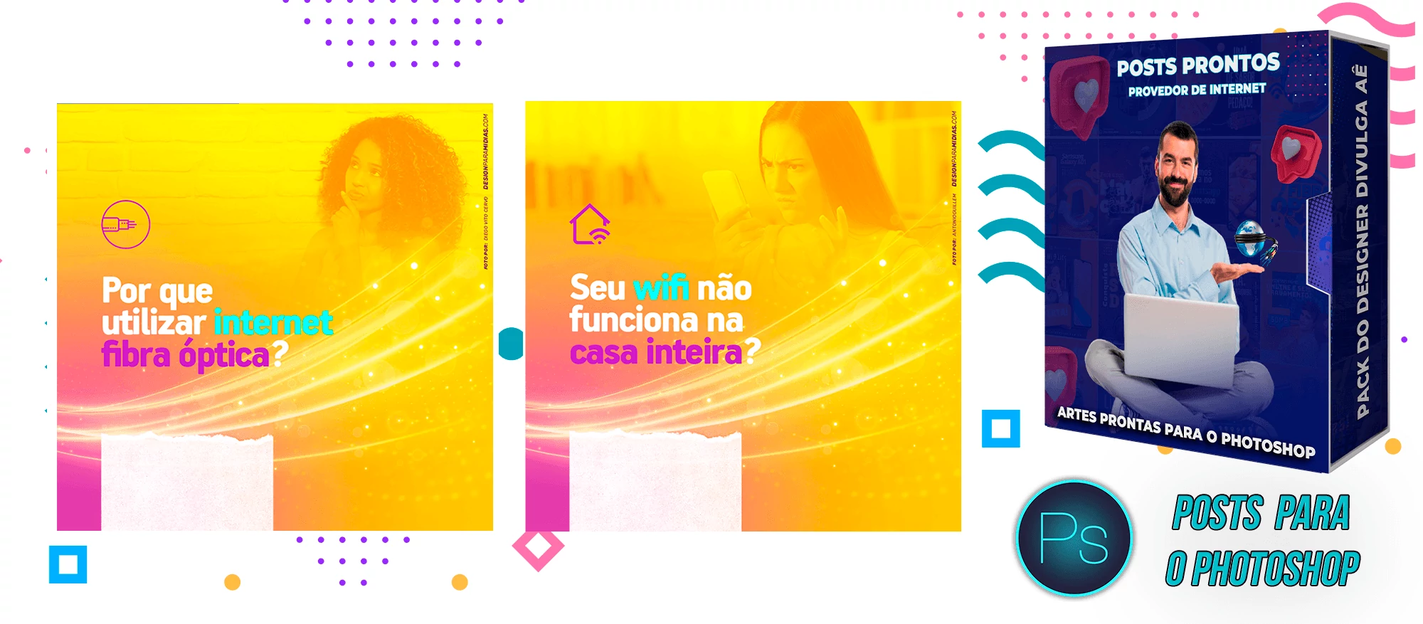 Mega Pack de Posts Editáveis - Provedores e Revenda de Internet - Photoshop - Imagem 34