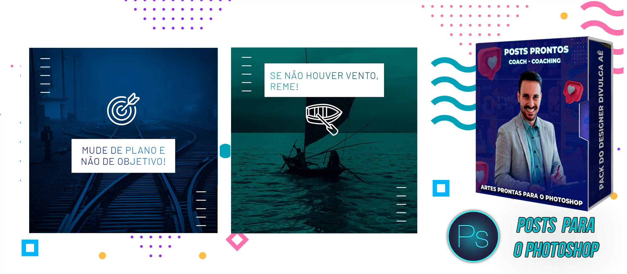 Pack de Posts Prontos + Legendas - Coaching - Coach - Photoshop - Imagem 3
