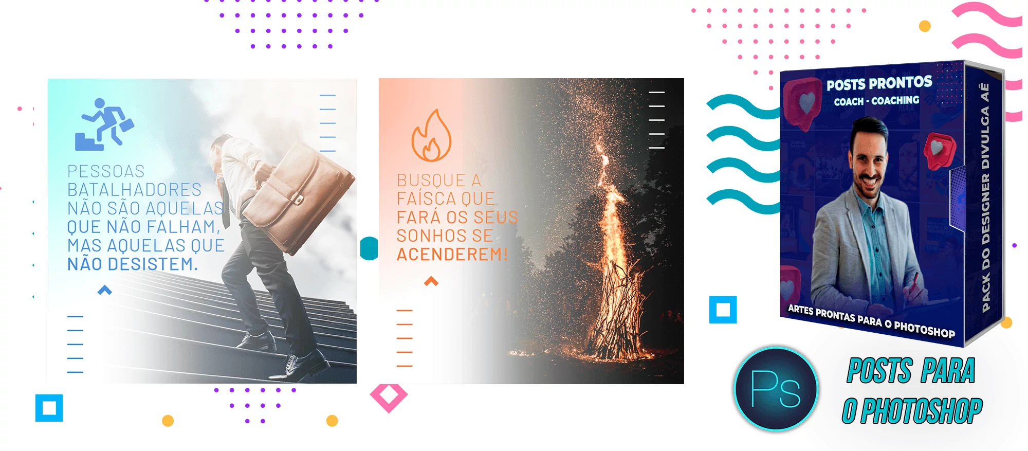 Pack de Posts Prontos + Legendas - Coaching - Coach - Photoshop - Imagem 6