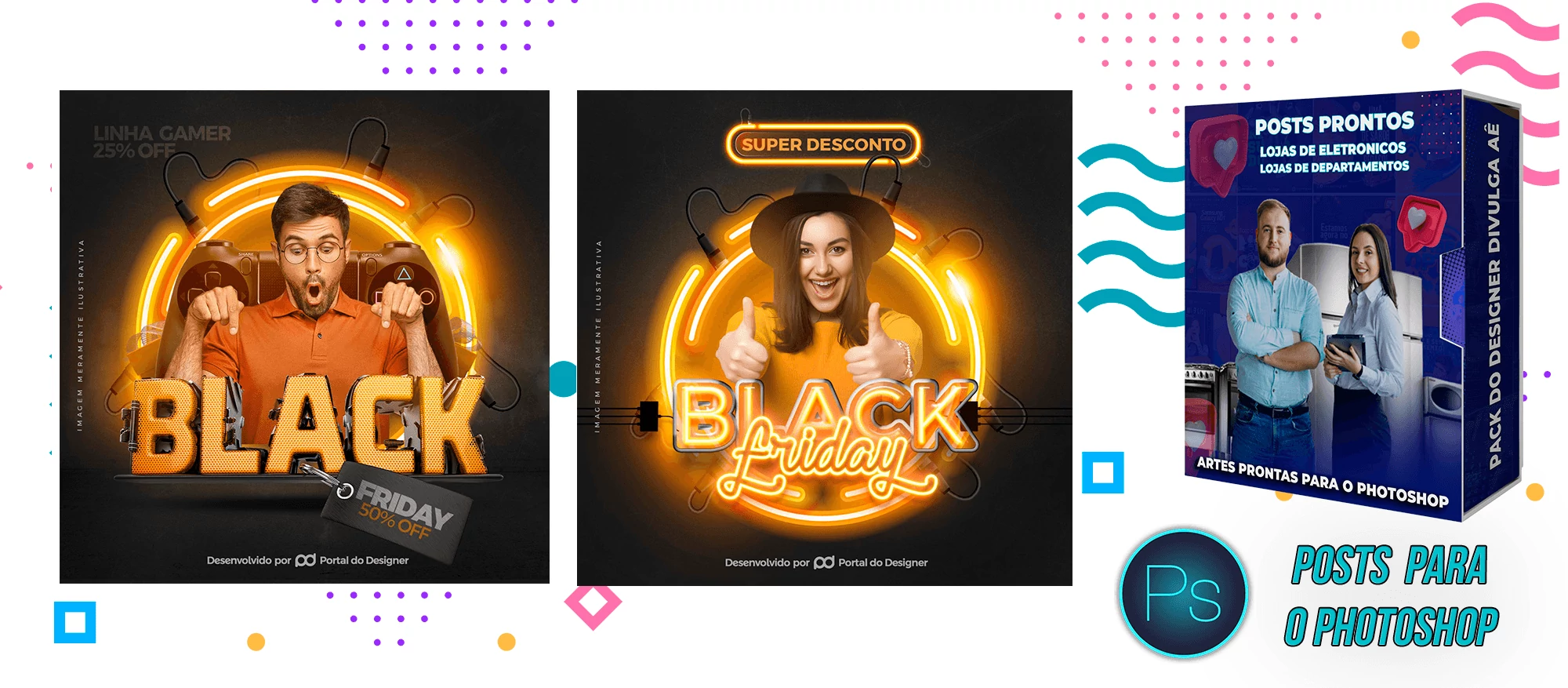 Mega Pack de Posts Prontos de Lojas de Departamento - Eletronicos e Vestuário no Photoshop - Imagem 5