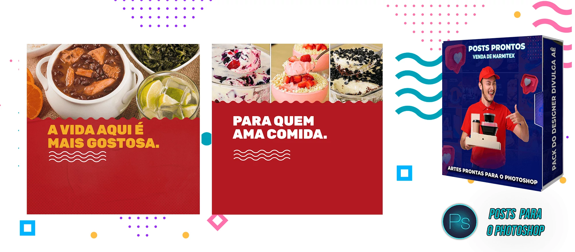 Pack de Posts Prontos Venda de Marmitex - Restaurantes - Self Service - Photoshop - Imagem 7