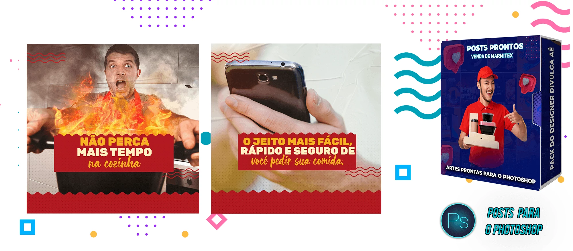 Pack de Posts Prontos Venda de Marmitex - Restaurantes - Self Service - Photoshop - Imagem 10