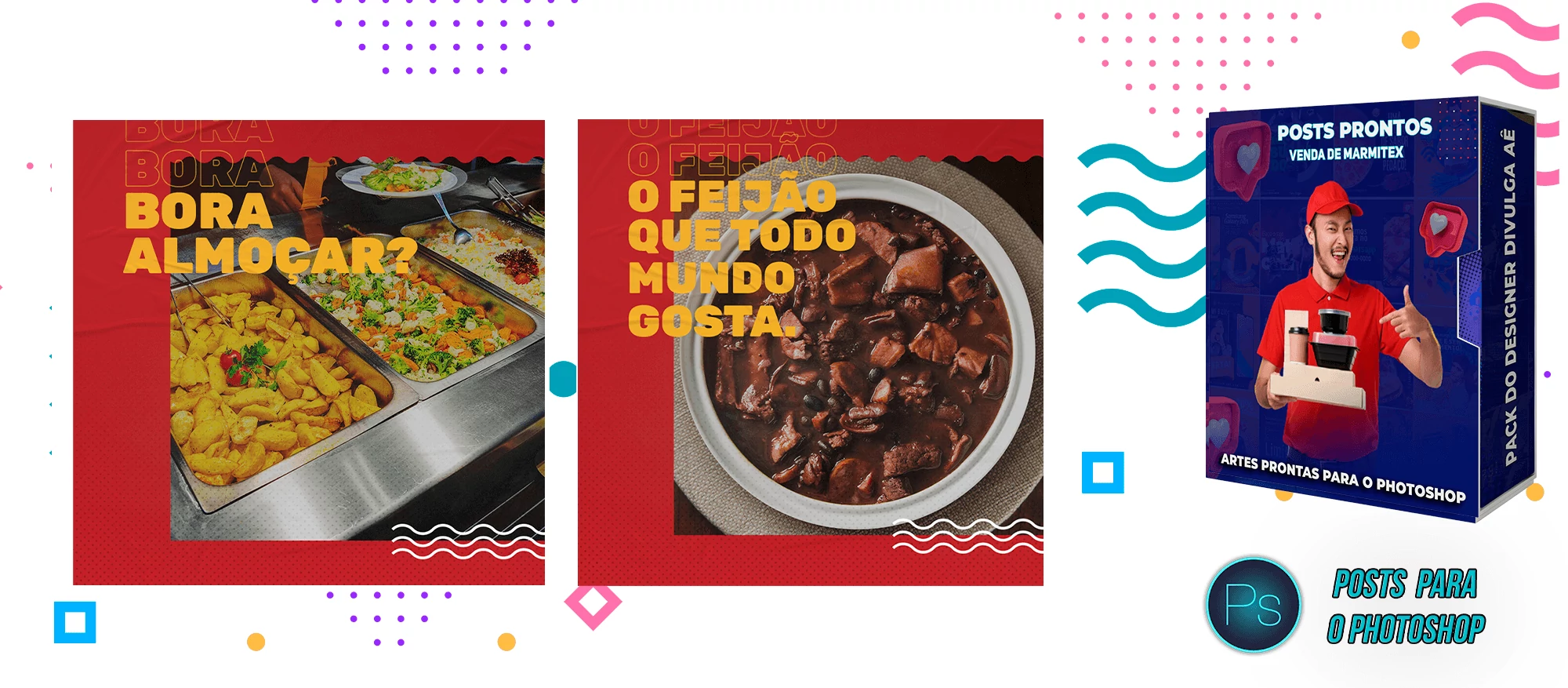 Pack de Posts Prontos Venda de Marmitex - Restaurantes - Self Service - Photoshop - Imagem 8