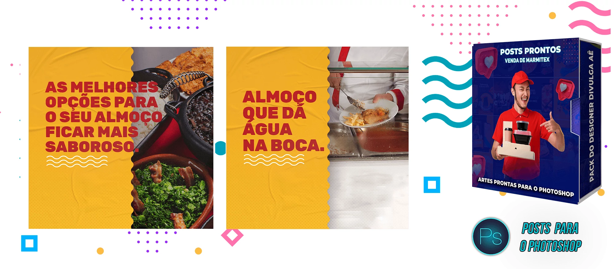 Pack de Posts Prontos Venda de Marmitex - Restaurantes - Self Service - Photoshop - Imagem 9