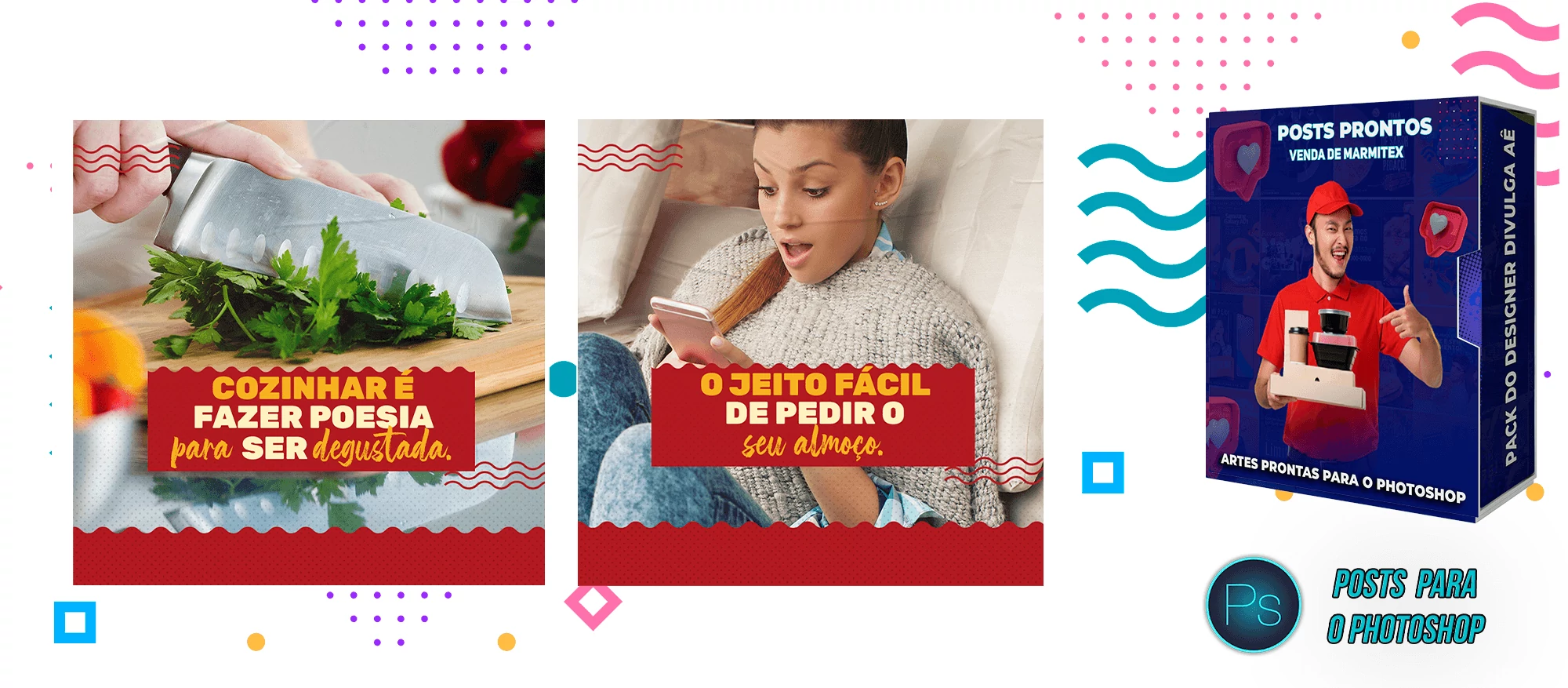 Pack de Posts Prontos Venda de Marmitex - Restaurantes - Self Service - Photoshop - Imagem 11