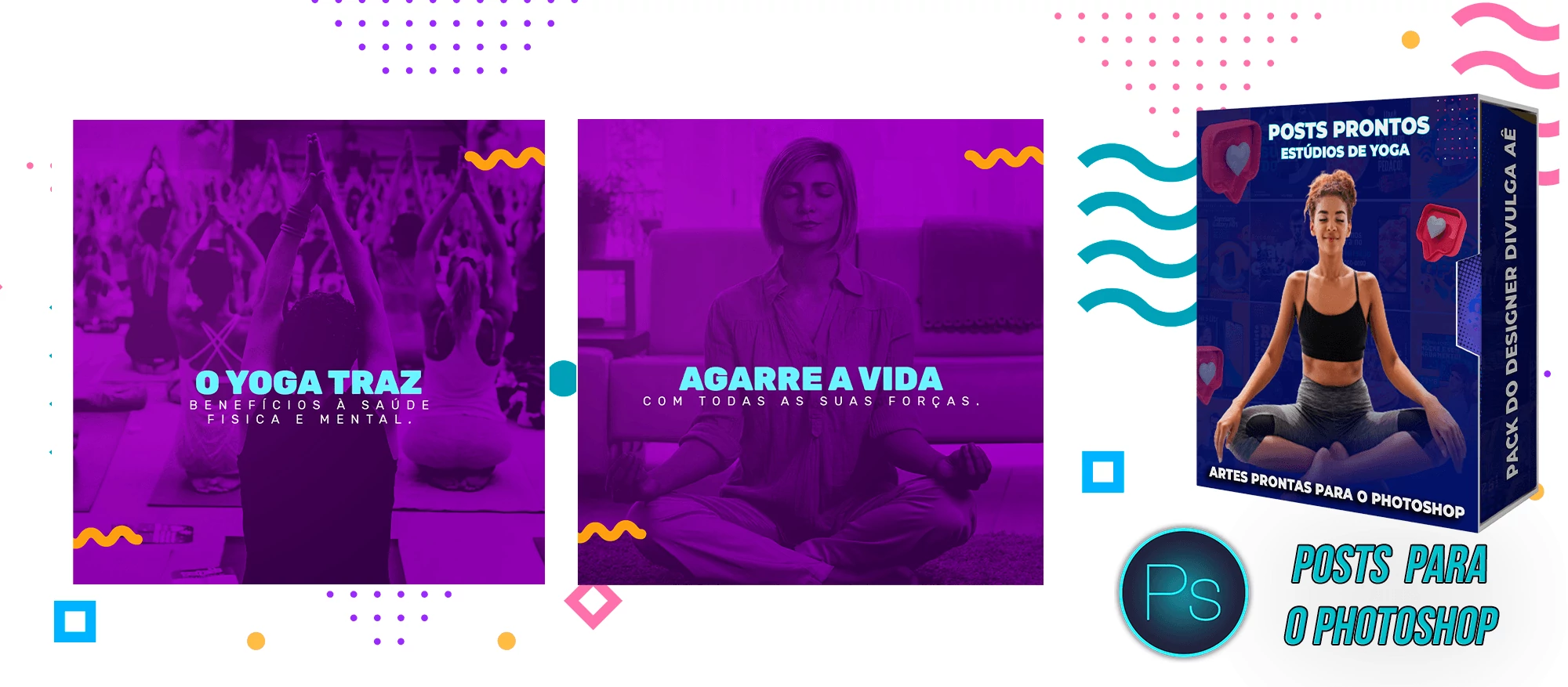 Pack de Posts Prontos com Legendas Prontas - Estudios de Yoga no Photoshop - Imagem 9