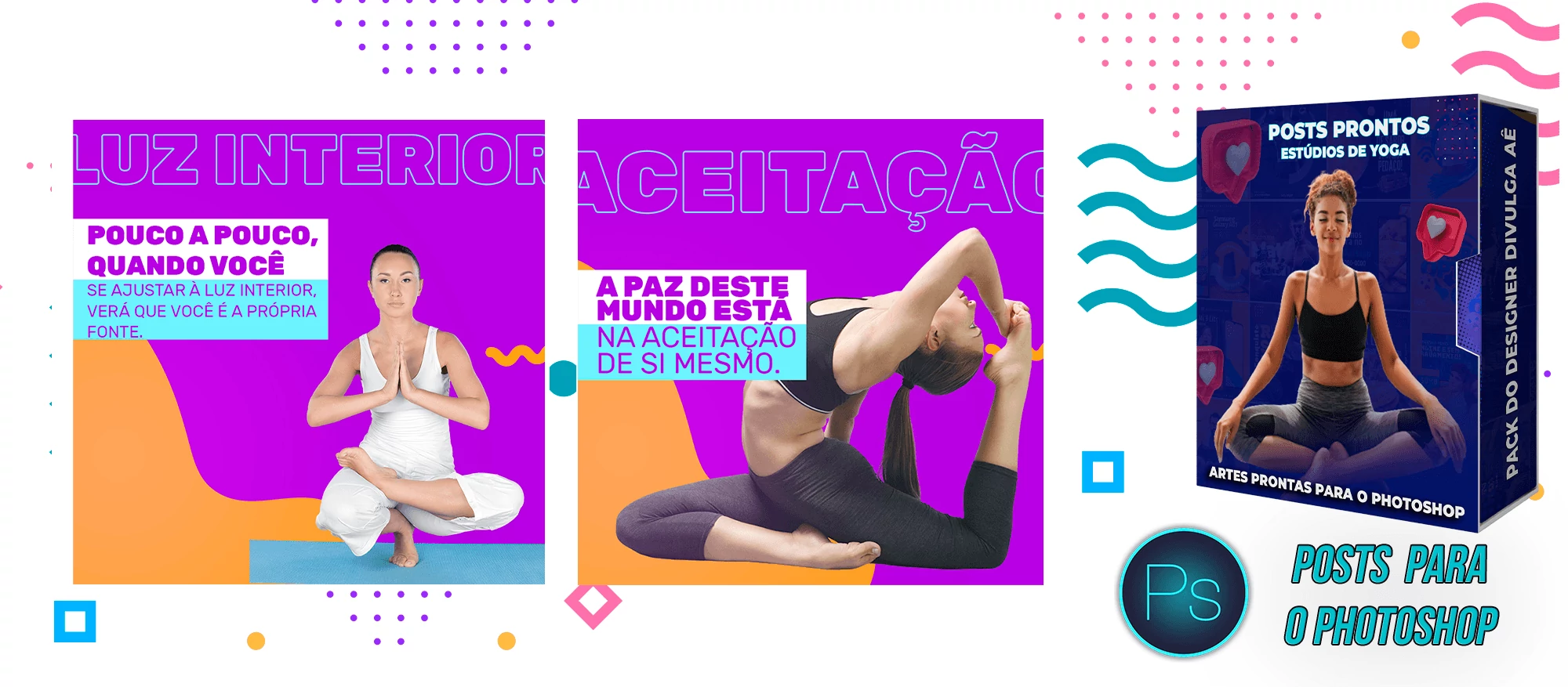 Pack de Posts Prontos com Legendas Prontas - Estudios de Yoga no Photoshop - Imagem 7