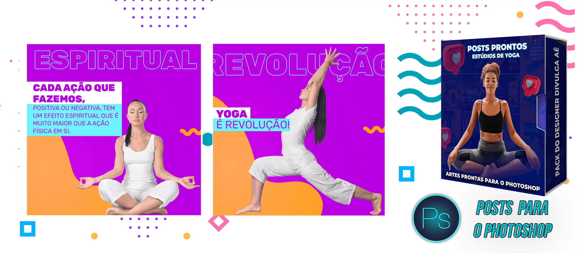 Pack de Posts Prontos com Legendas Prontas - Estudios de Yoga no Photoshop - Imagem 8