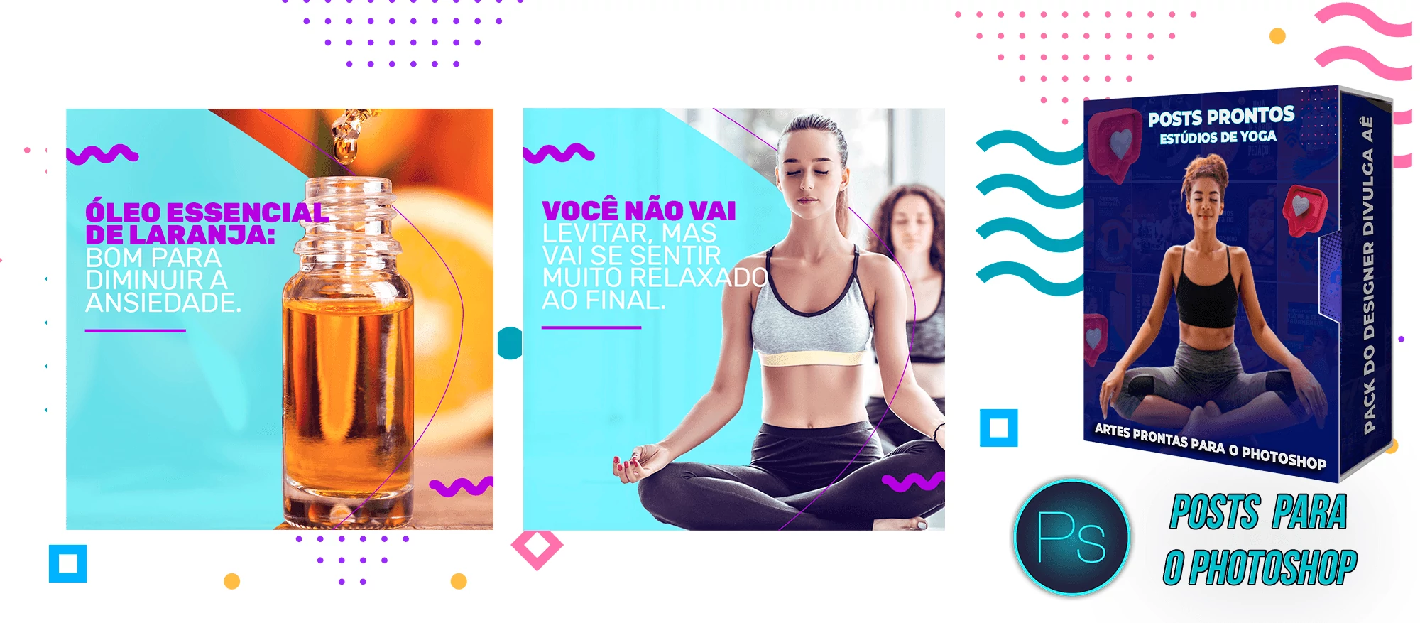 Pack de Posts Prontos com Legendas Prontas - Estudios de Yoga no Photoshop - Imagem 3