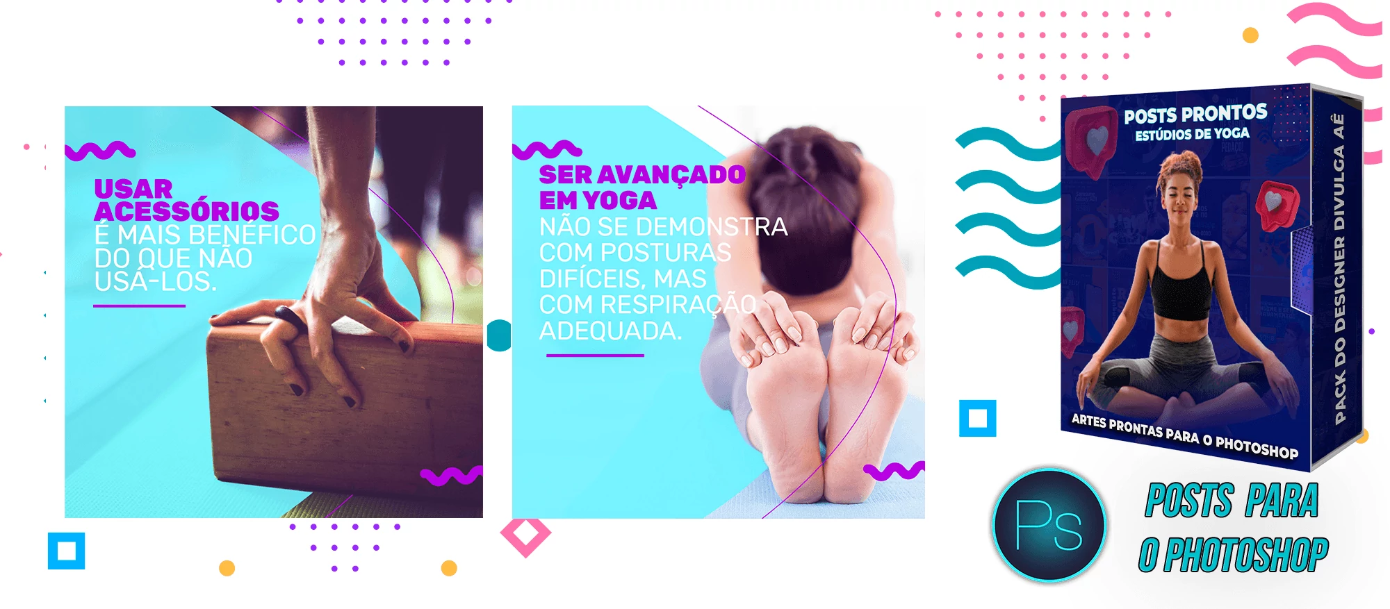 Pack de Posts Prontos com Legendas Prontas - Estudios de Yoga no Photoshop - Imagem 4