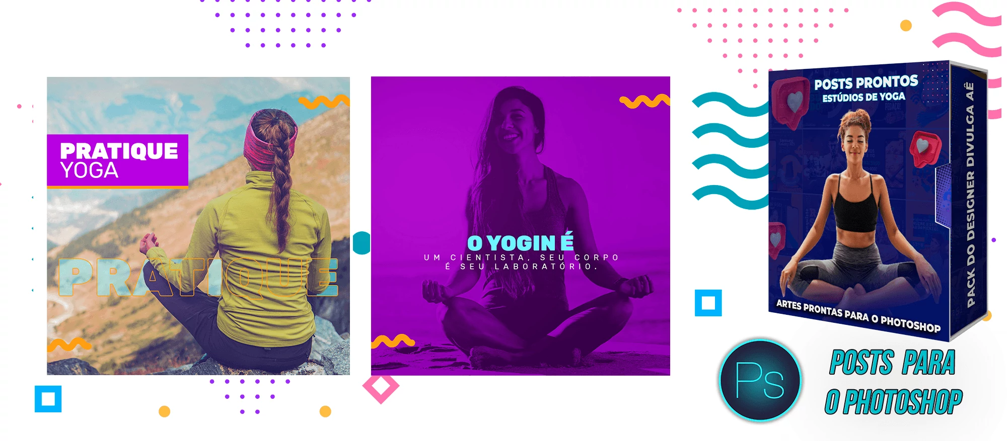 Pack de Posts Prontos com Legendas Prontas - Estudios de Yoga no Photoshop - Imagem 6