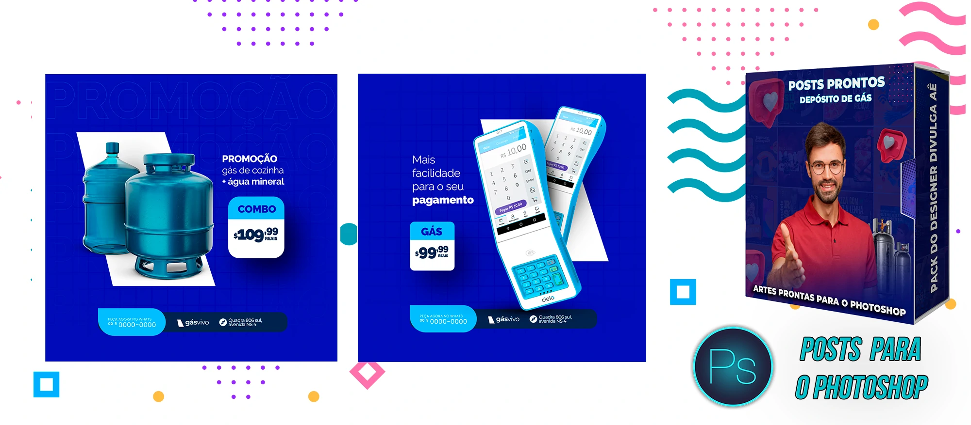 Pack de Posts Prontos - Distribuidora Revenda e Depósito de gás no Photoshop - Imagem 11