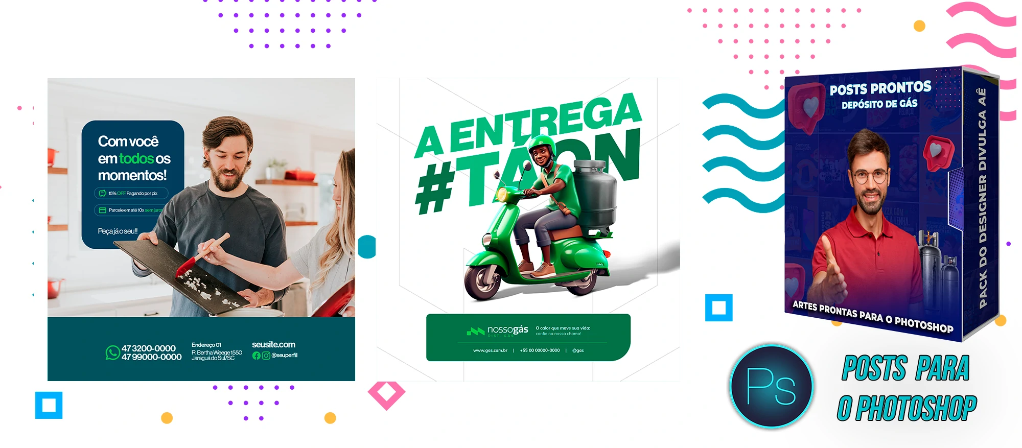 Pack de Posts Prontos - Distribuidora Revenda e Depósito de gás no Photoshop - Imagem 13