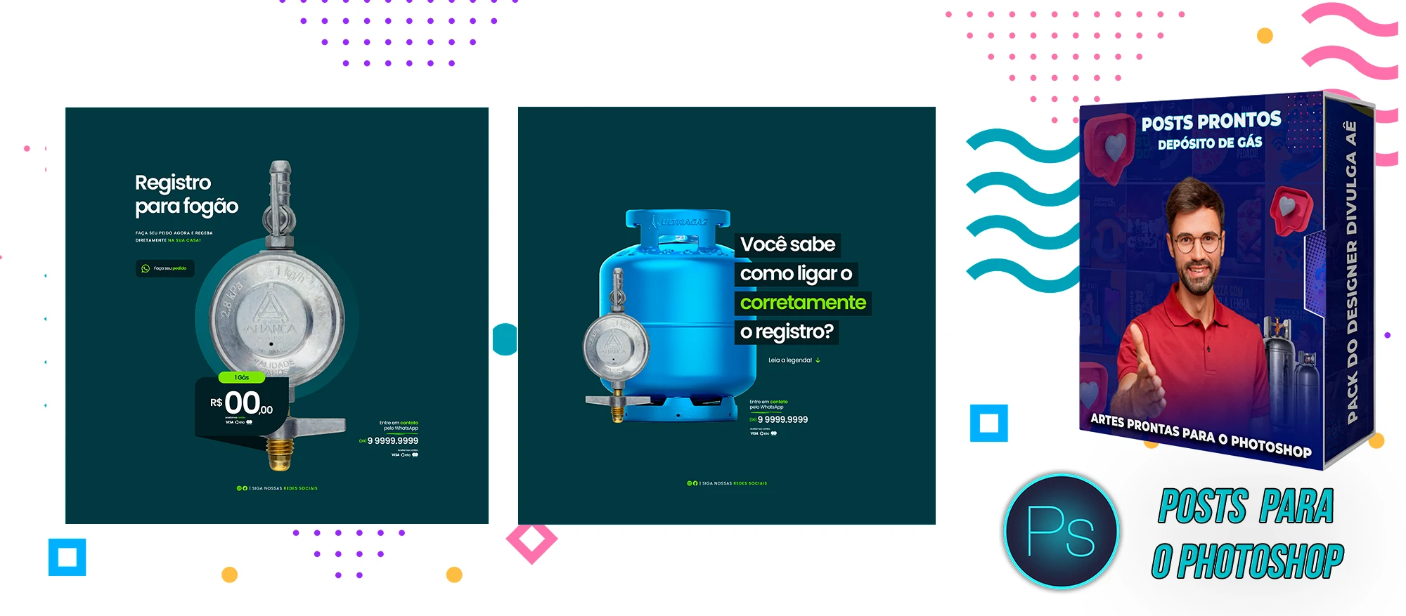 Pack de Posts Prontos - Distribuidora Revenda e Depósito de gás no Photoshop - Imagem 14