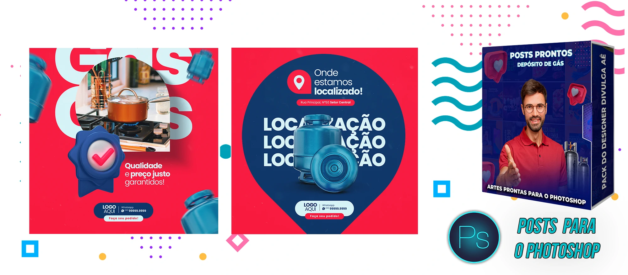 Pack de Posts Prontos - Distribuidora Revenda e Depósito de gás no Photoshop - Imagem 7
