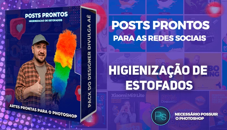 Pack de Posts Prontos com Legendas para Higienização de Estofados