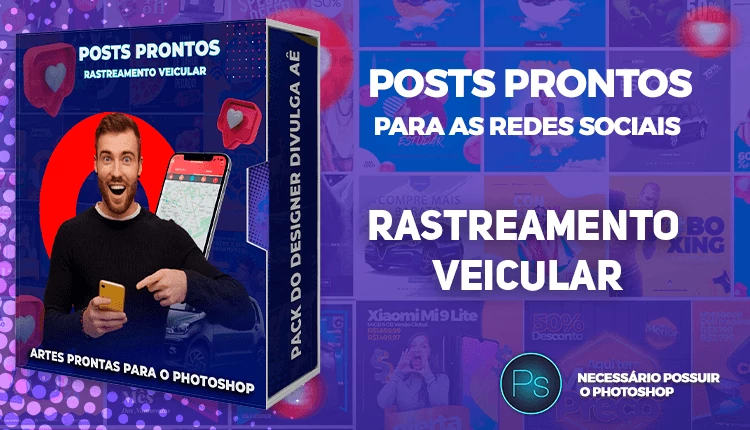 Pack de Posts Prontos com Legendas para Rastreamento Veicular