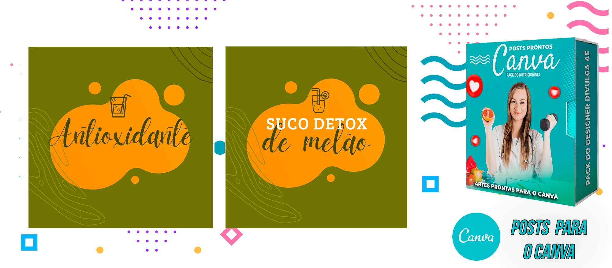 Pack de Posts Prontos para o Canva - Nutricionistas + Legendas Prontas - Imagem 10
