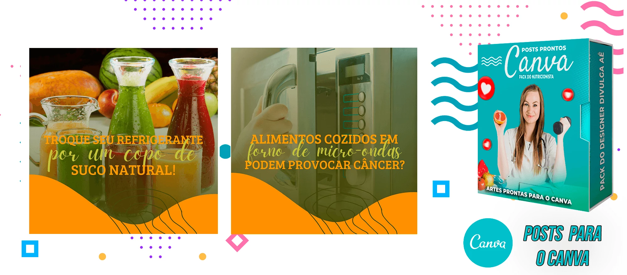 Pack de Posts Prontos para o Canva - Nutricionistas + Legendas Prontas - Imagem 14