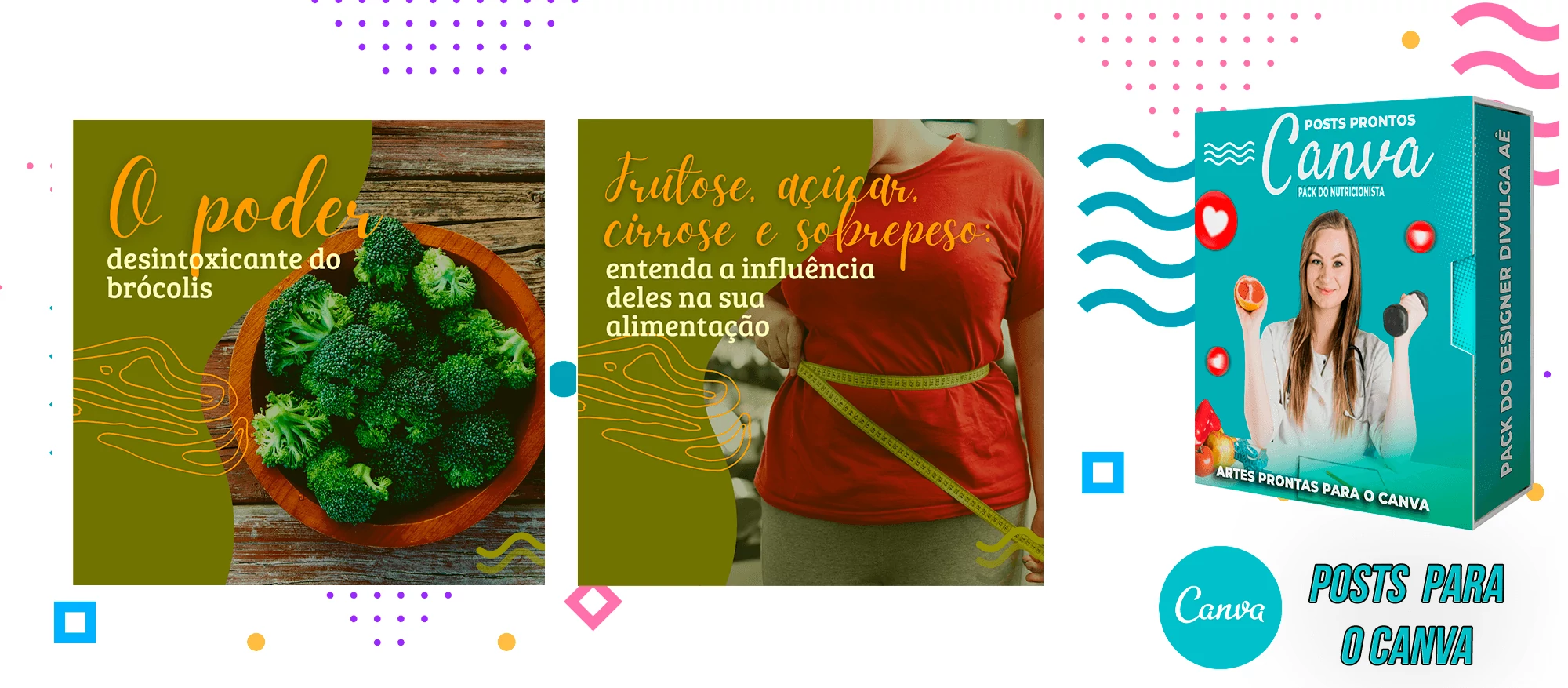 Pack de Posts Prontos para o Canva - Nutricionistas + Legendas Prontas - Imagem 16