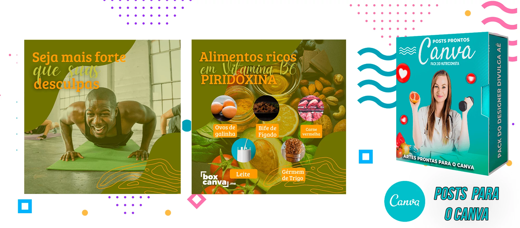 Pack de Posts Prontos para o Canva - Nutricionistas + Legendas Prontas - Imagem 21