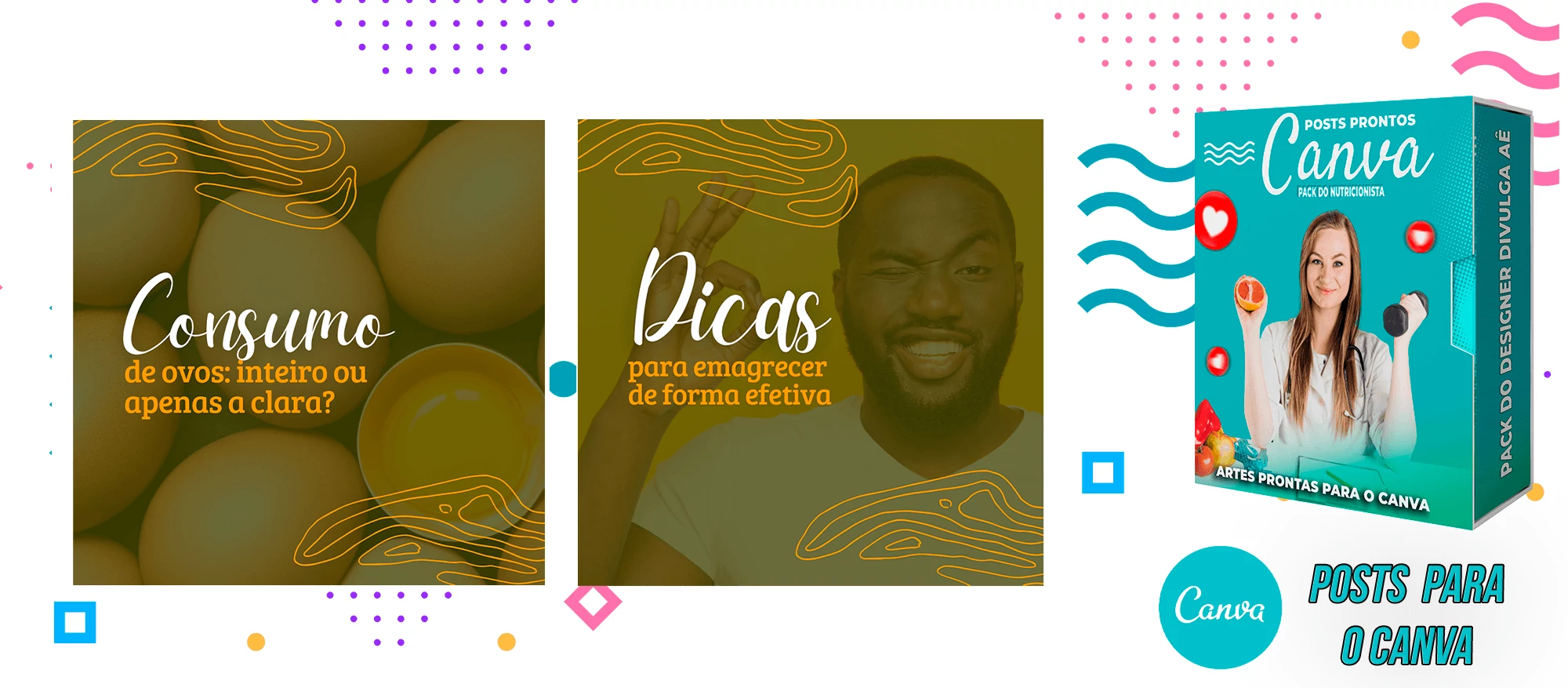 Pack de Posts Prontos para o Canva - Nutricionistas + Legendas Prontas - Imagem 24