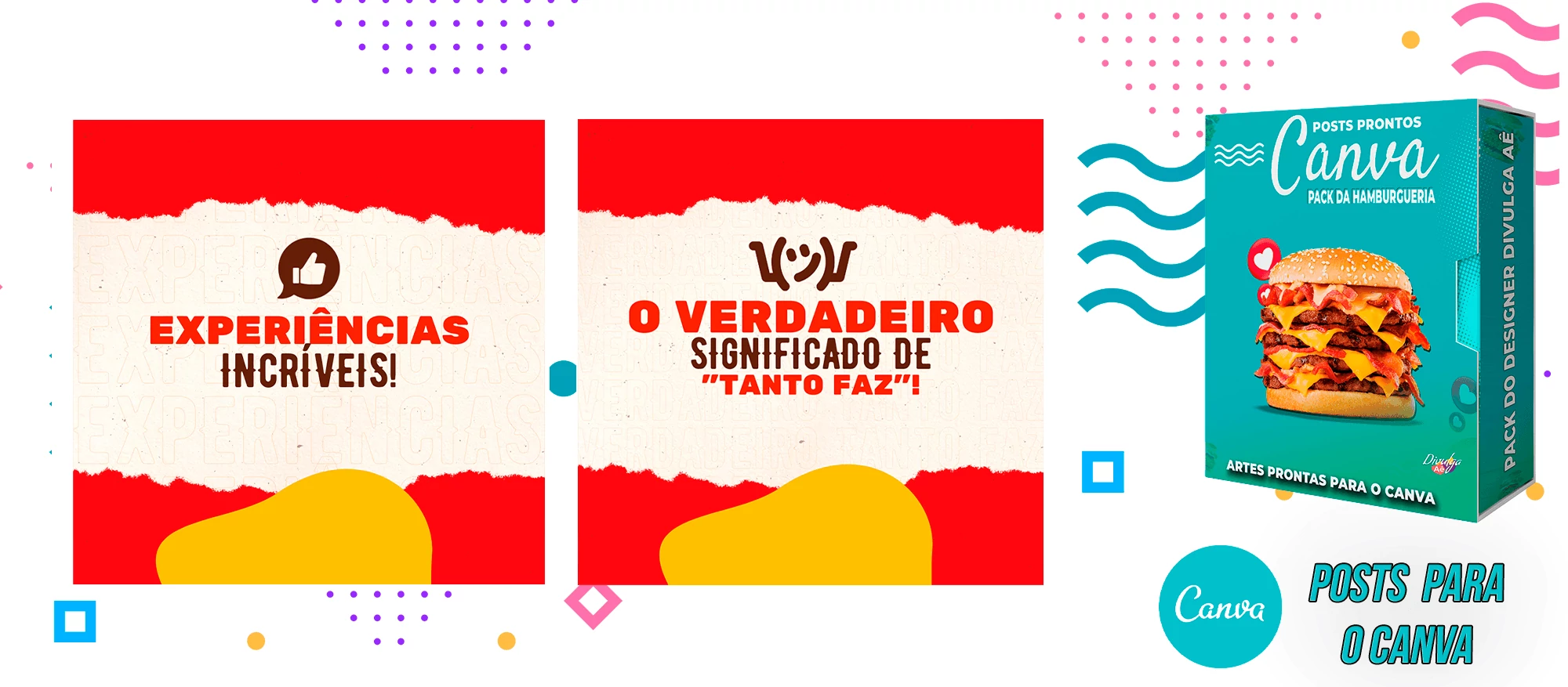 Pack de Posts Prontos para o Canva - Hamburgueria - Lanchonetes + Legendas Prontas - Imagem 14