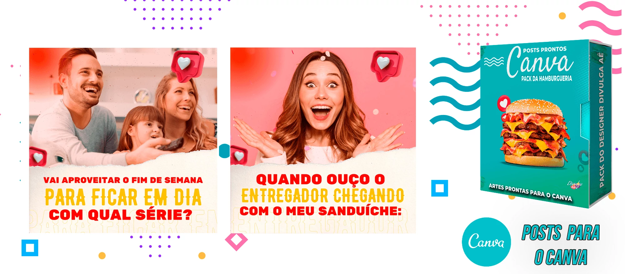 Pack de Posts Prontos para o Canva - Hamburgueria - Lanchonetes + Legendas Prontas - Imagem 24