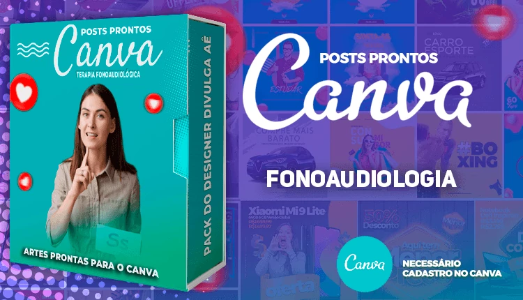 Pack de Posts Prontos para o Canva - Fonoaudiólogo + Legendas Prontas