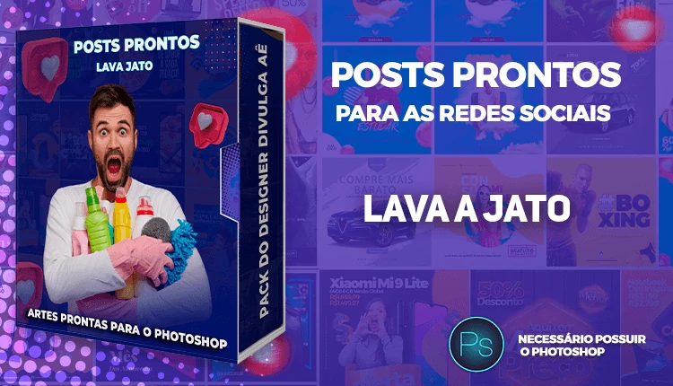 Pack de Posts Prontos com Legendas para Lava Jato
