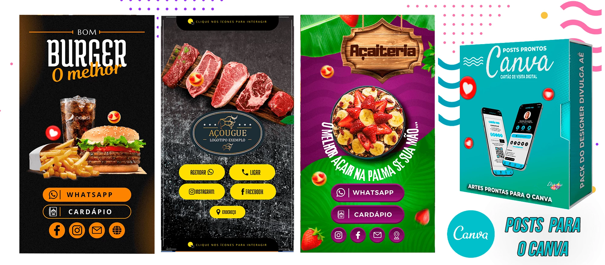 Pack para o Canva - Cartão de Visita Digital e Interativo - Imagem 9