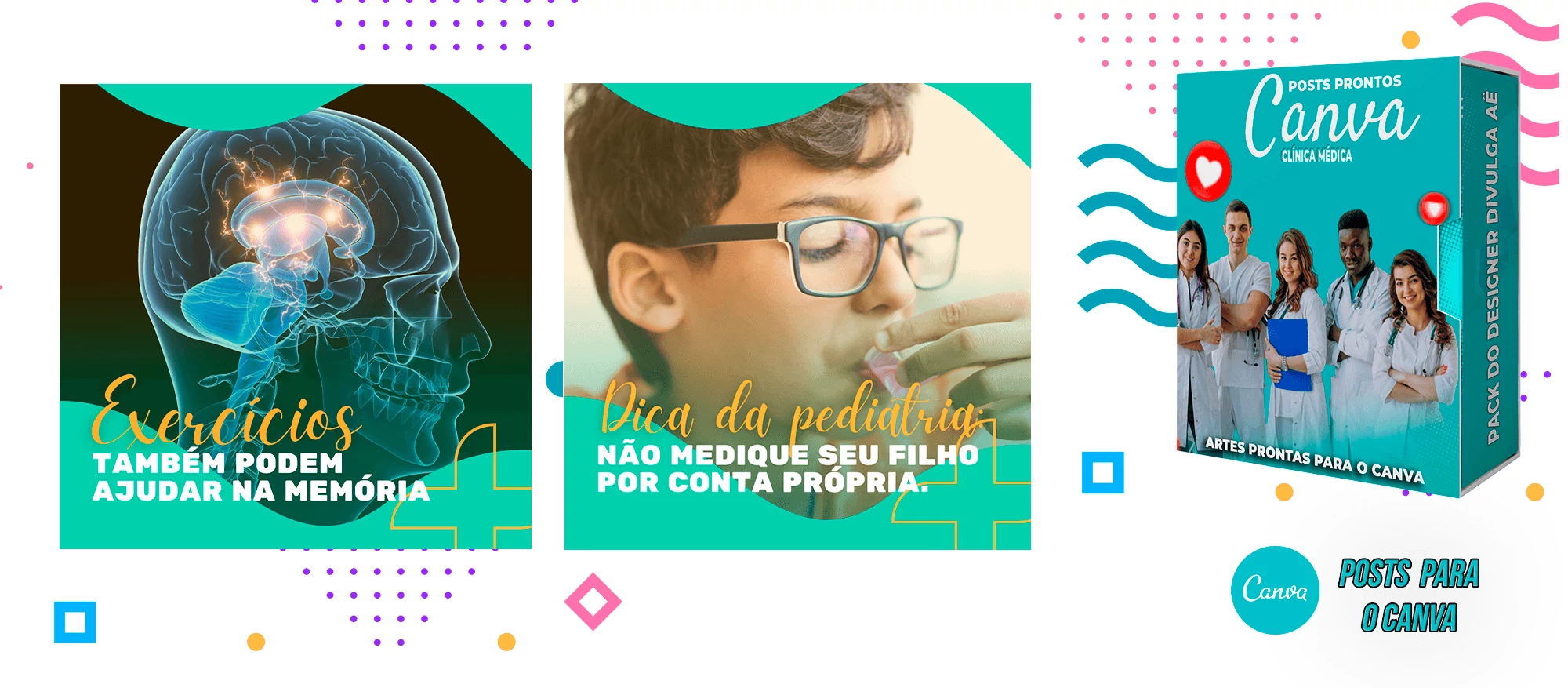 Pack de Posts Prontos para o canva + Legendas Prontas - Clínica Médica - Imagem 8