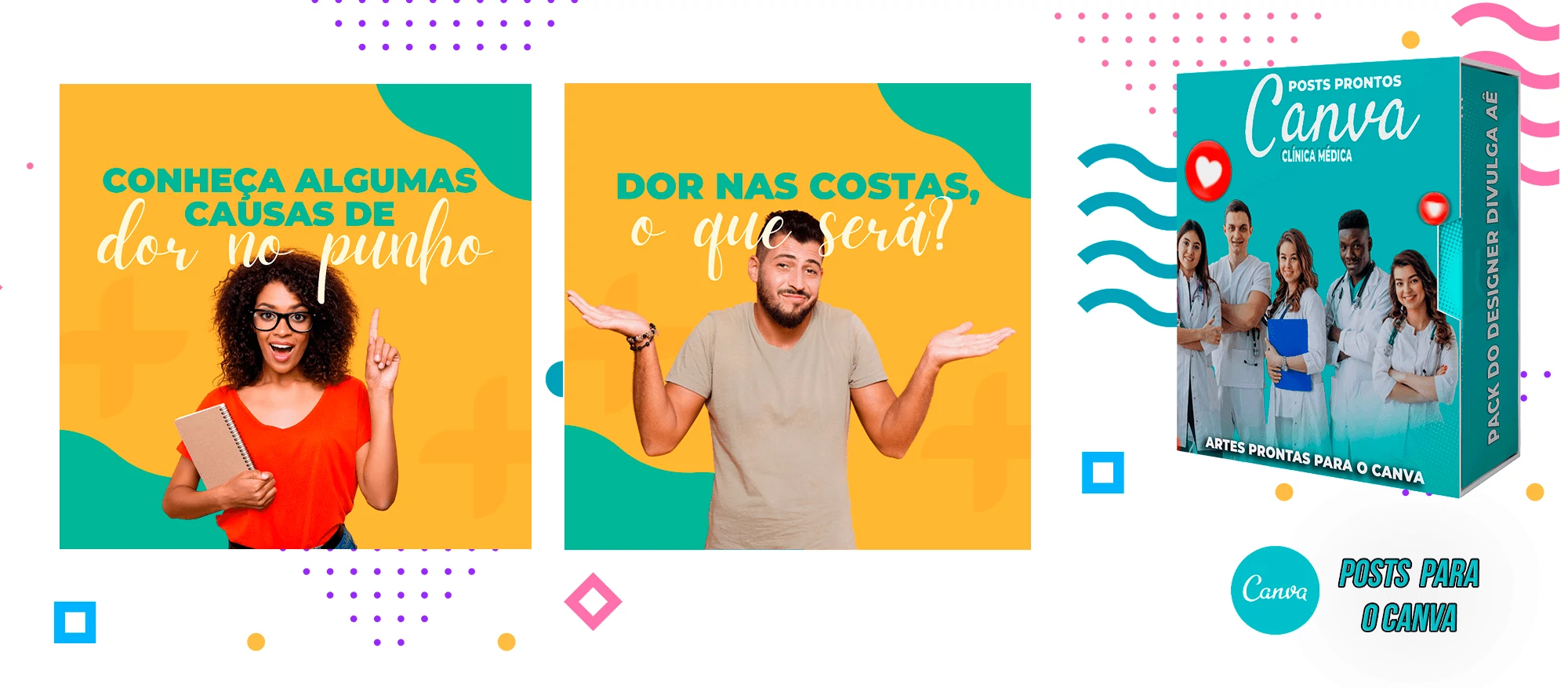 Pack de Posts Prontos para o canva + Legendas Prontas - Clínica Médica - Imagem 6