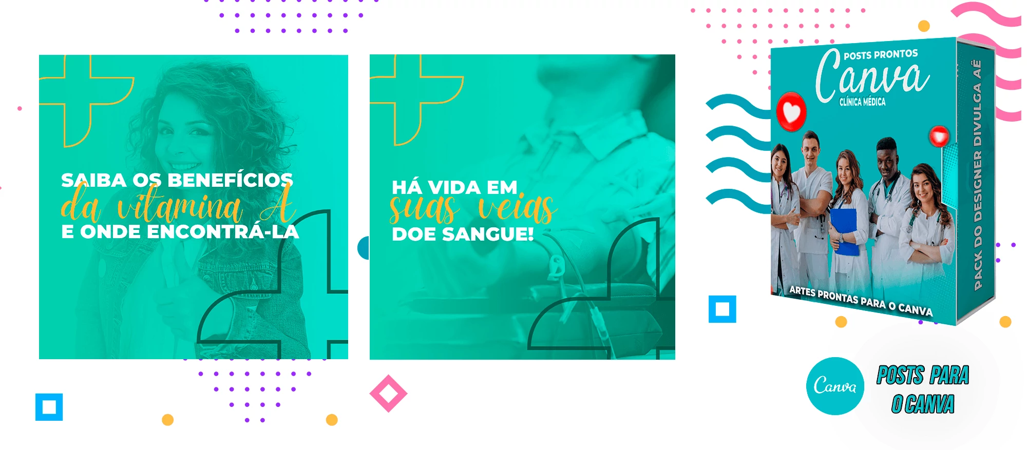 Pack de Posts Prontos para o canva + Legendas Prontas - Clínica Médica - Imagem 5