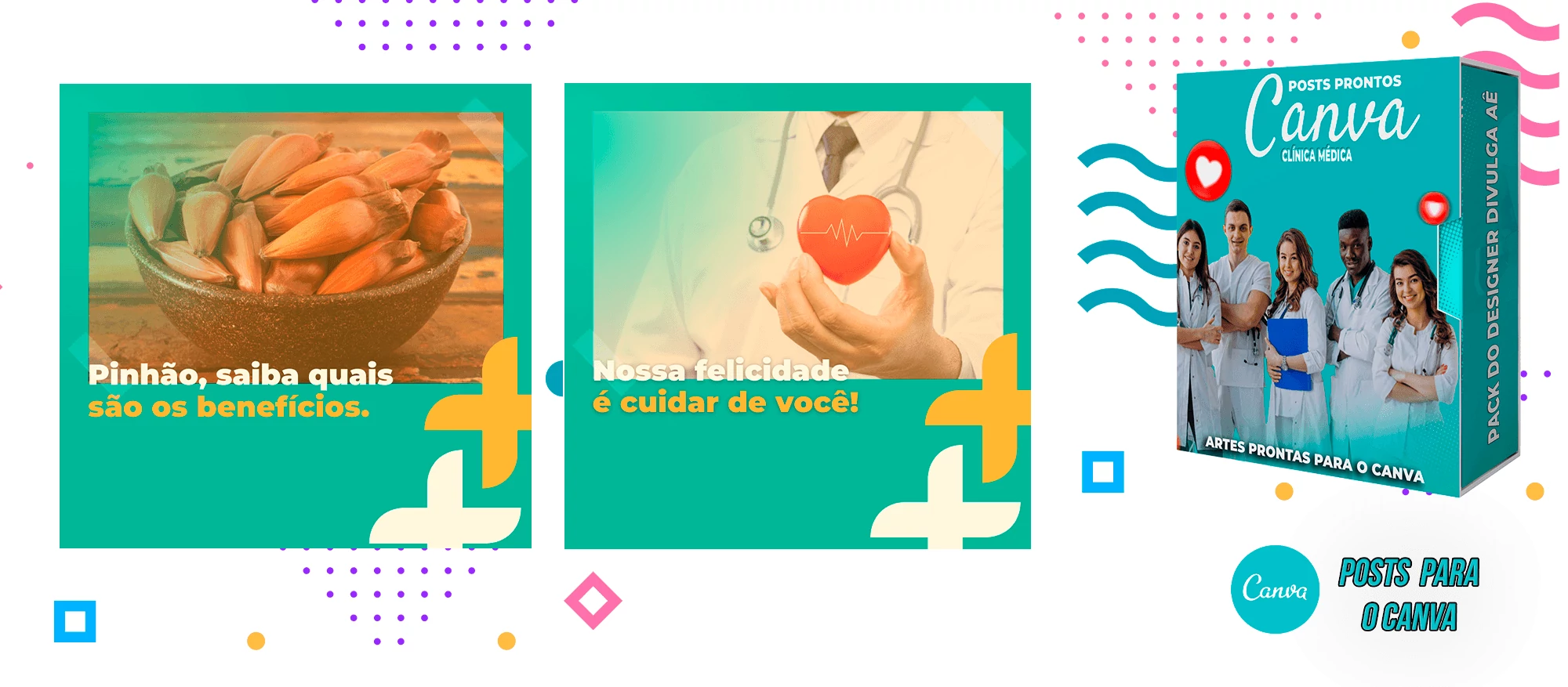 Pack de Posts Prontos para o canva + Legendas Prontas - Clínica Médica - Imagem 9