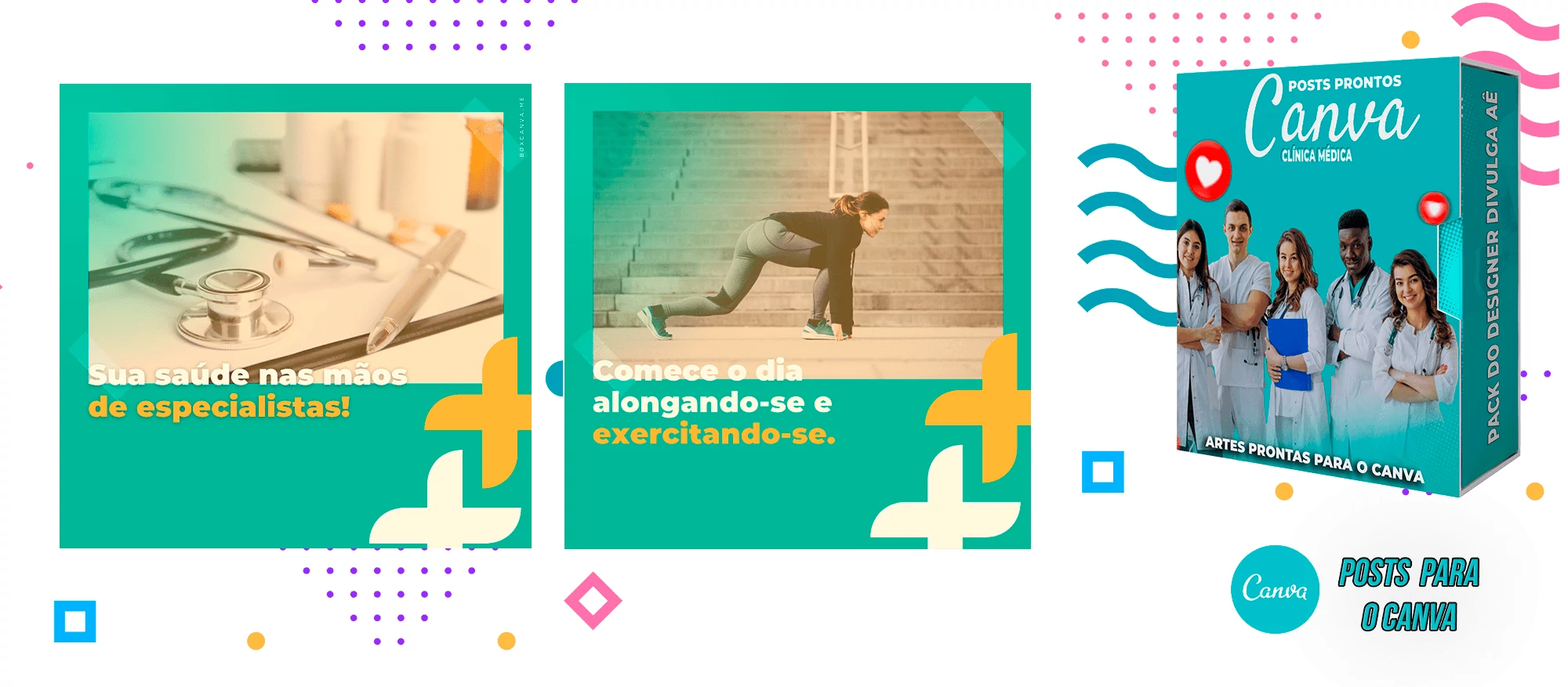Pack de Posts Prontos para o canva + Legendas Prontas - Clínica Médica - Imagem 10
