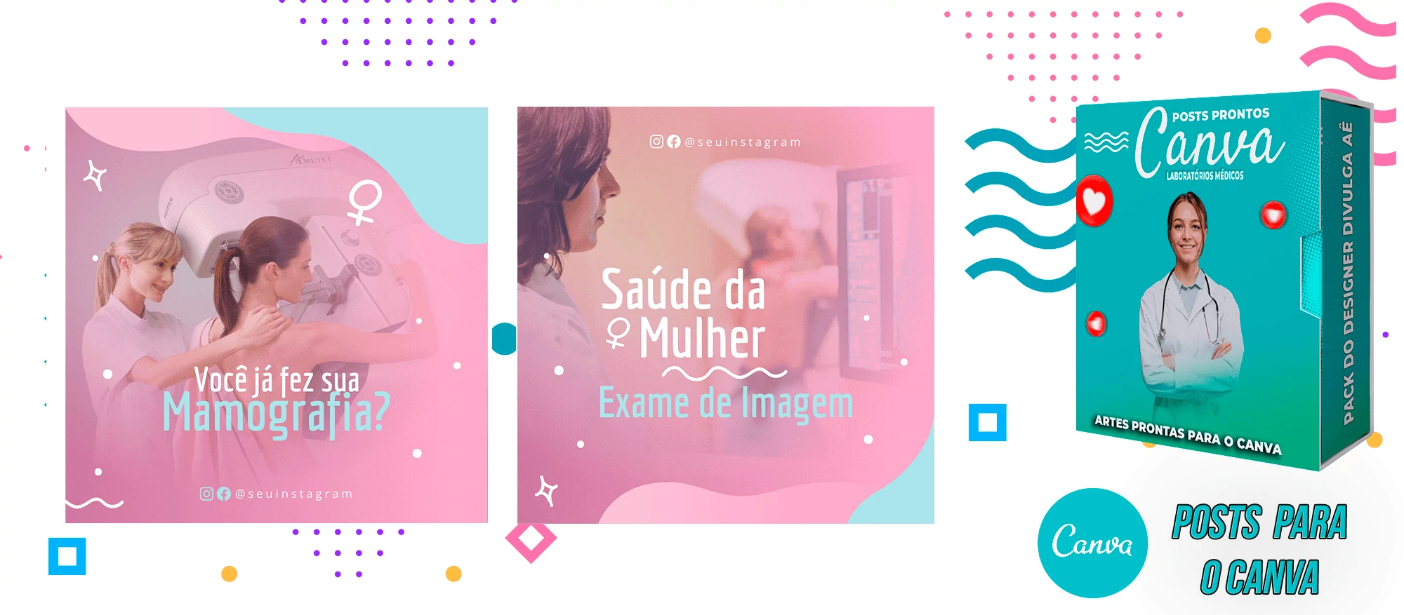 Pack de Posts Prontos para o Canva - Laboratórios Médicos - Laboratório de Análises Clínicas + Legendas - Imagem 21