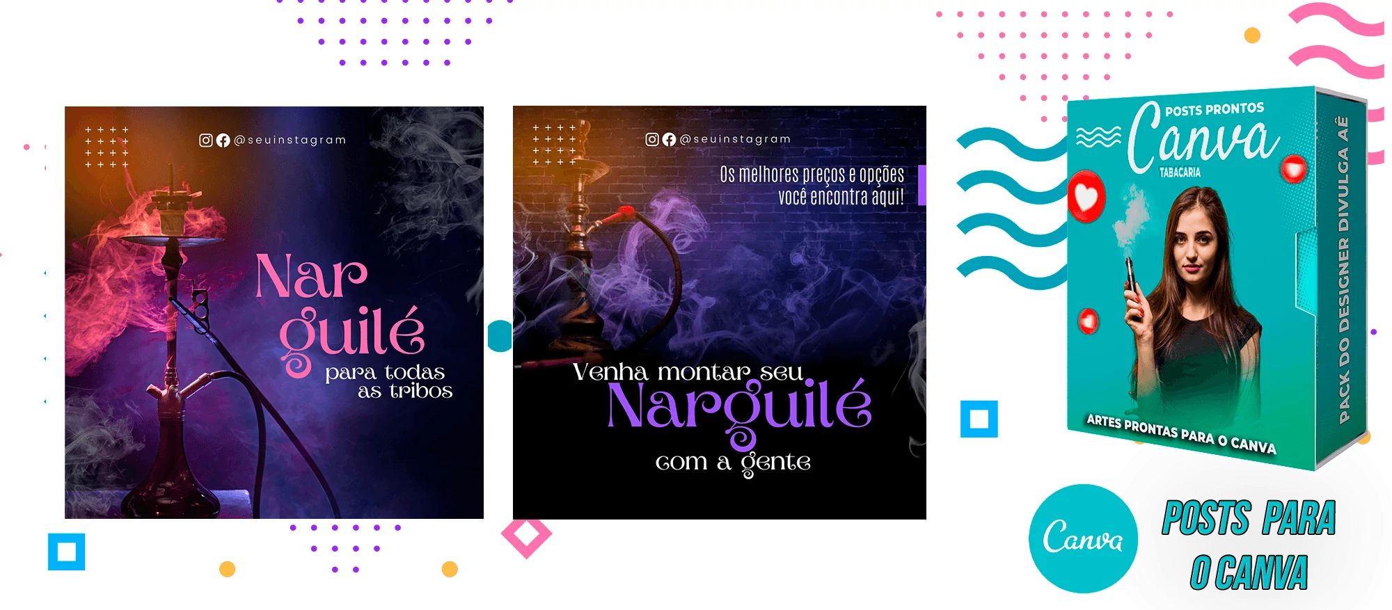 Pack de Posts Prontos com Legendas para o Canva - Tabacaria - Pods - Vape e Narguilé - Imagem 26