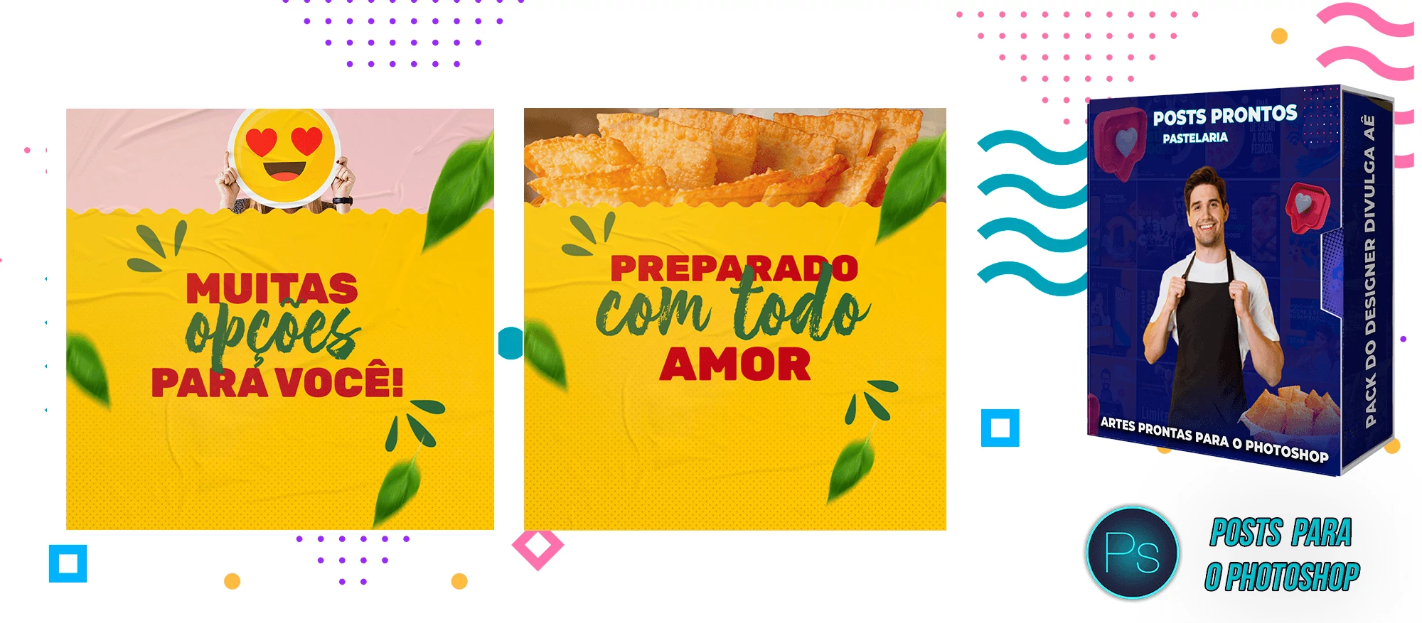 Pack de Posts Prontos Lanchonetes - Vendas de Pastel - Pastelaria - Imagem 5