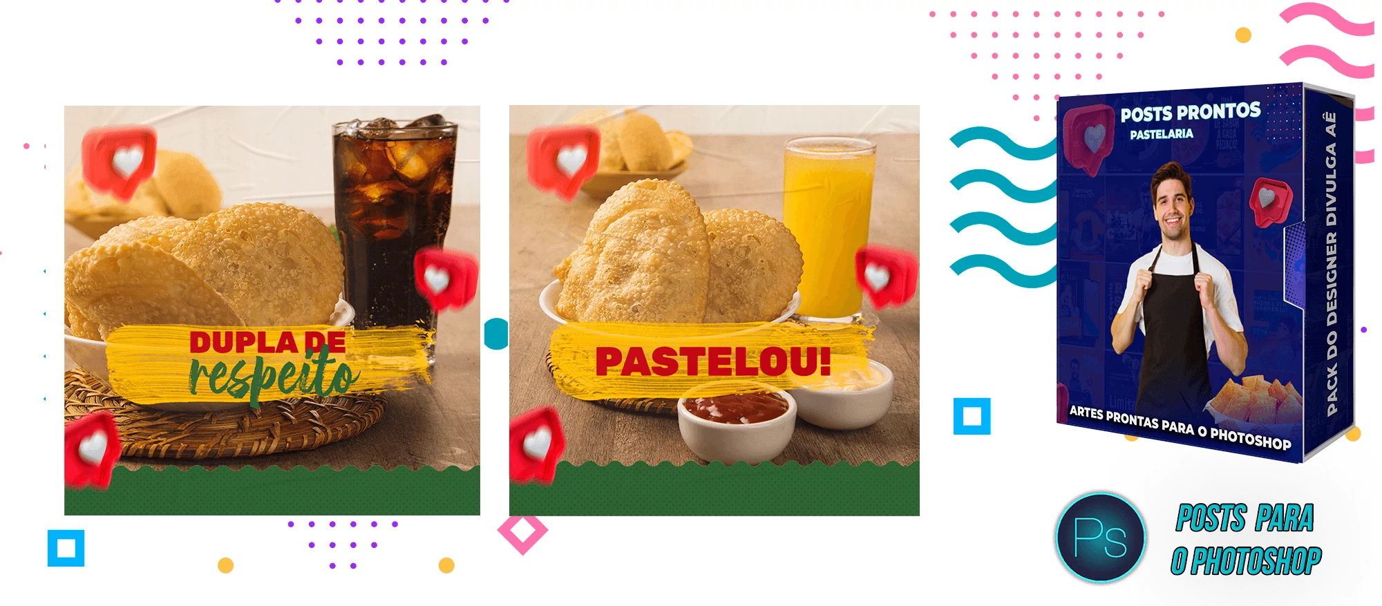 Pack de Posts Prontos Lanchonetes - Vendas de Pastel - Pastelaria - Imagem 2