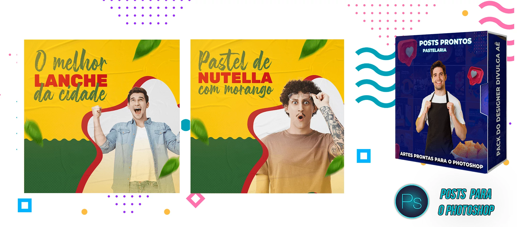 Pack de Posts Prontos Lanchonetes - Vendas de Pastel - Pastelaria - Imagem 3