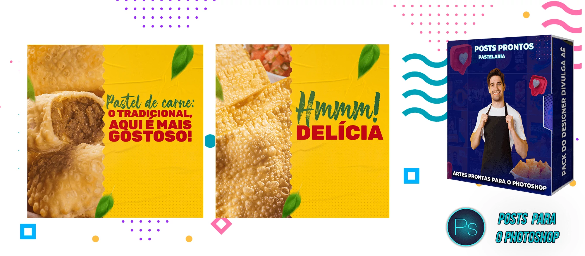Pack de Posts Prontos Lanchonetes - Vendas de Pastel - Pastelaria - Imagem 7