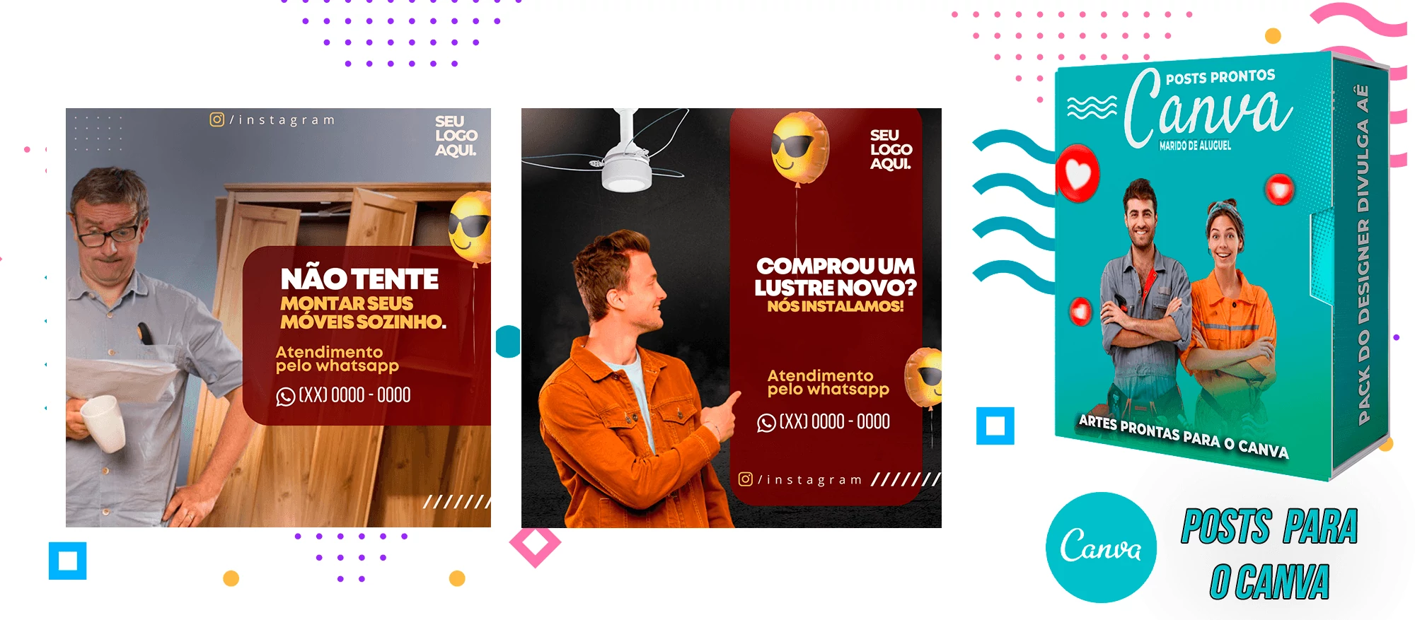 Pack de Posts Prontos - Marido de Aluguel no Canva + Legendas Prontas - Imagem 8
