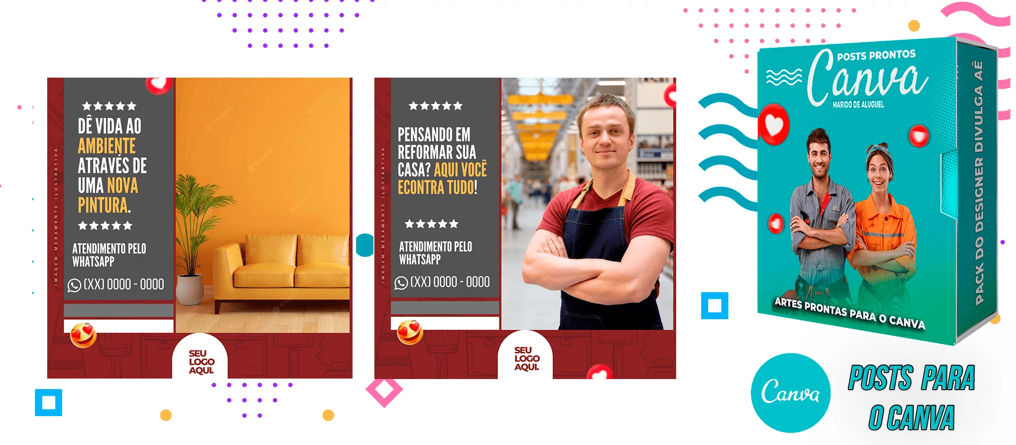 Pack de Posts Prontos - Marido de Aluguel no Canva + Legendas Prontas - Imagem 9