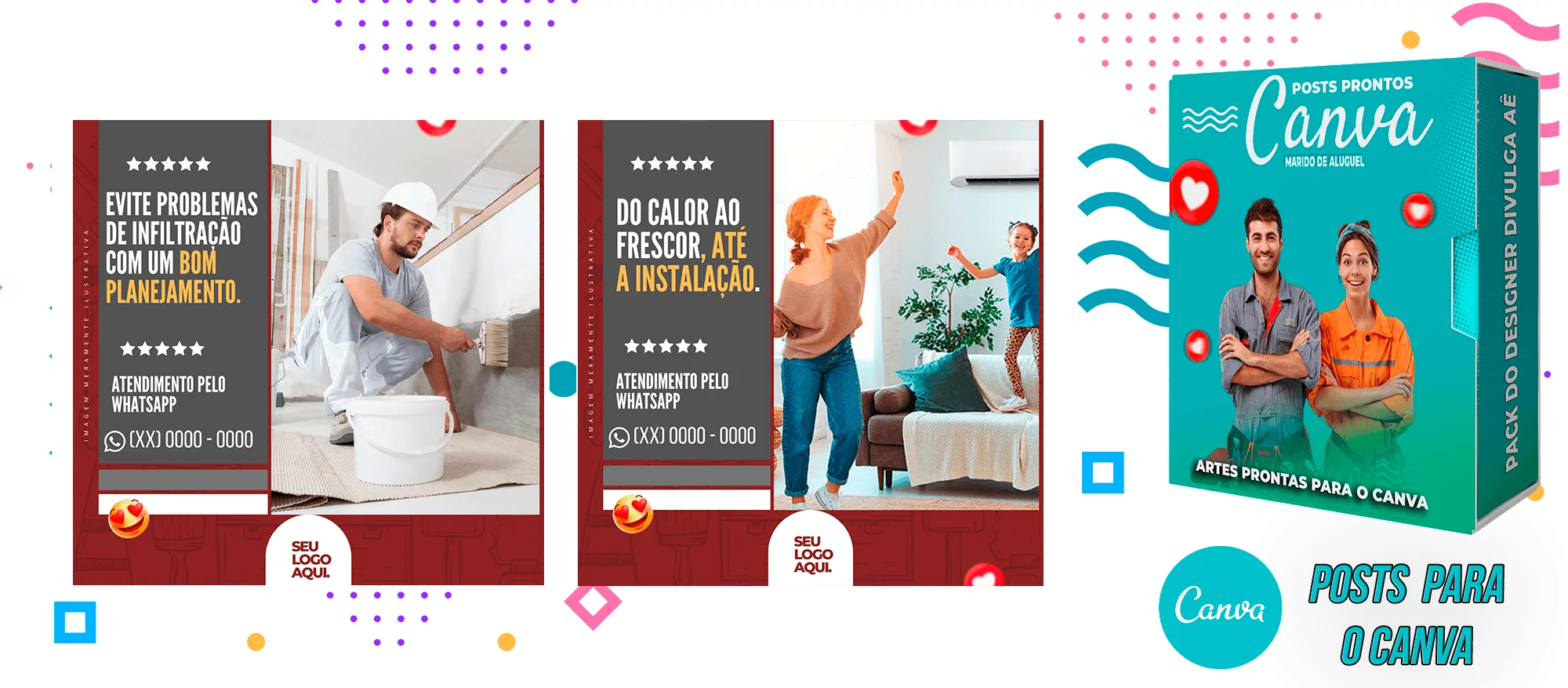 Pack de Posts Prontos - Marido de Aluguel no Canva + Legendas Prontas - Imagem 10