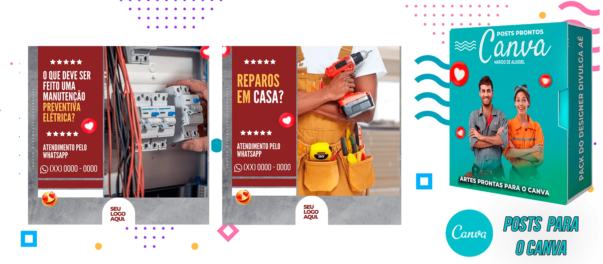 Pack de Posts Prontos - Marido de Aluguel no Canva + Legendas Prontas - Imagem 7