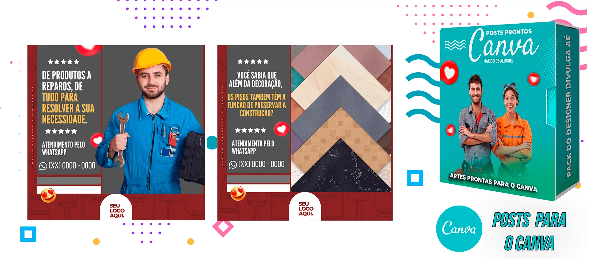 Pack de Posts Prontos - Marido de Aluguel no Canva + Legendas Prontas - Imagem 11